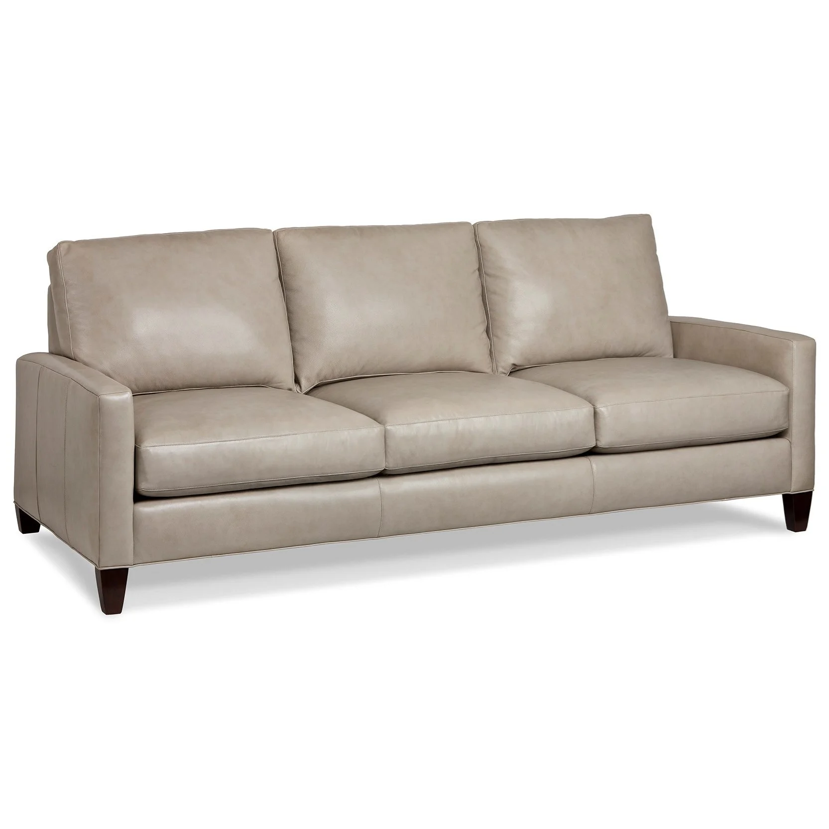 Hancock & Moore Smooth Contemporary Leather Sofa Sprintz Furniture